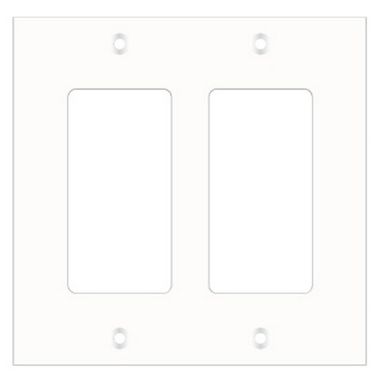 Ace Backstage Co. WP-217 Decora Double Gang Aluminum Wall Panel White