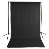 Savage 5 x 9-Foot Wrinkle-Resistant Polyester Background Economy Stand Kit, Black