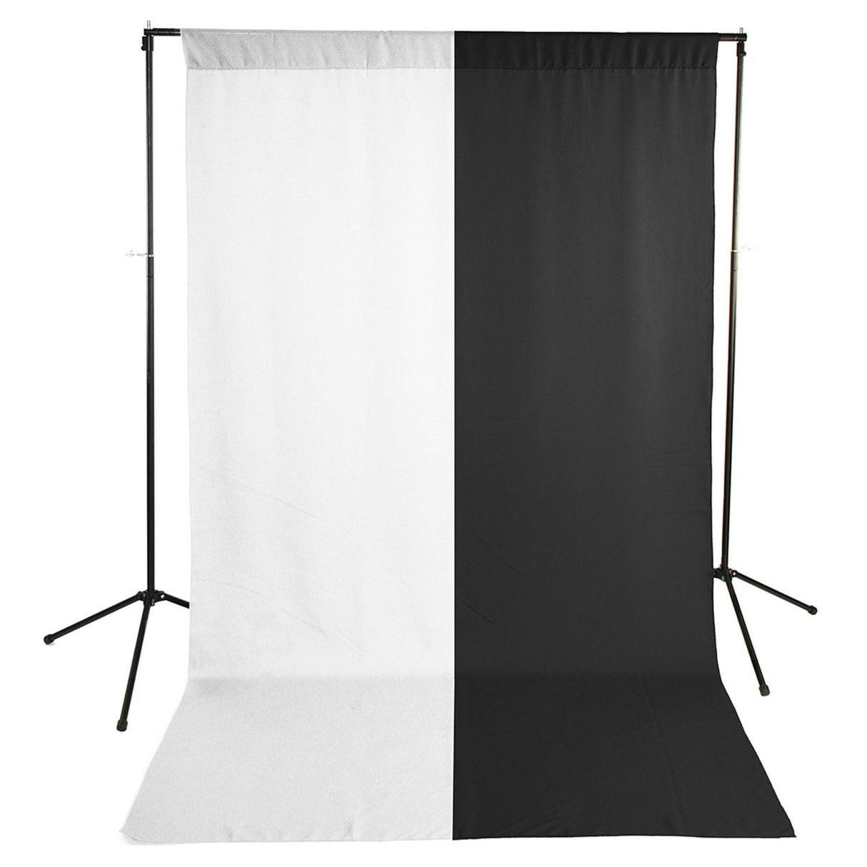 Savage 5 x 9-Foot Wrinkle-Resistant Polyester Background Economy Stand Kit, White/Black