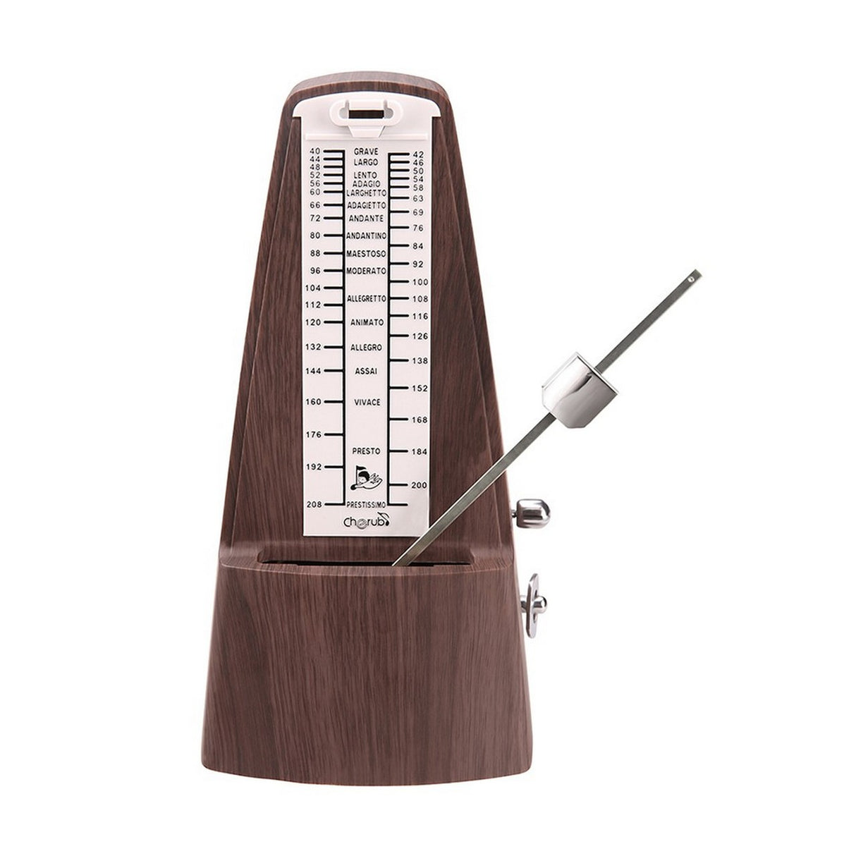 Cherub WSM-330 | Precision Spring Mechanical Metronome Rosewood Woodgrain
