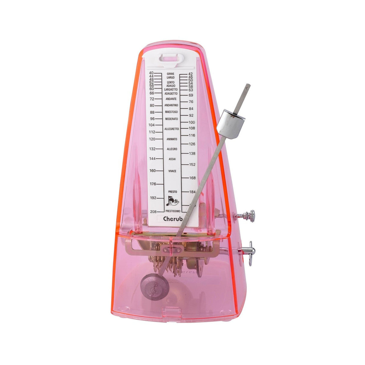 Cherub WSM-330 | High Accuracy Mechanical Metronome Transparent Pink