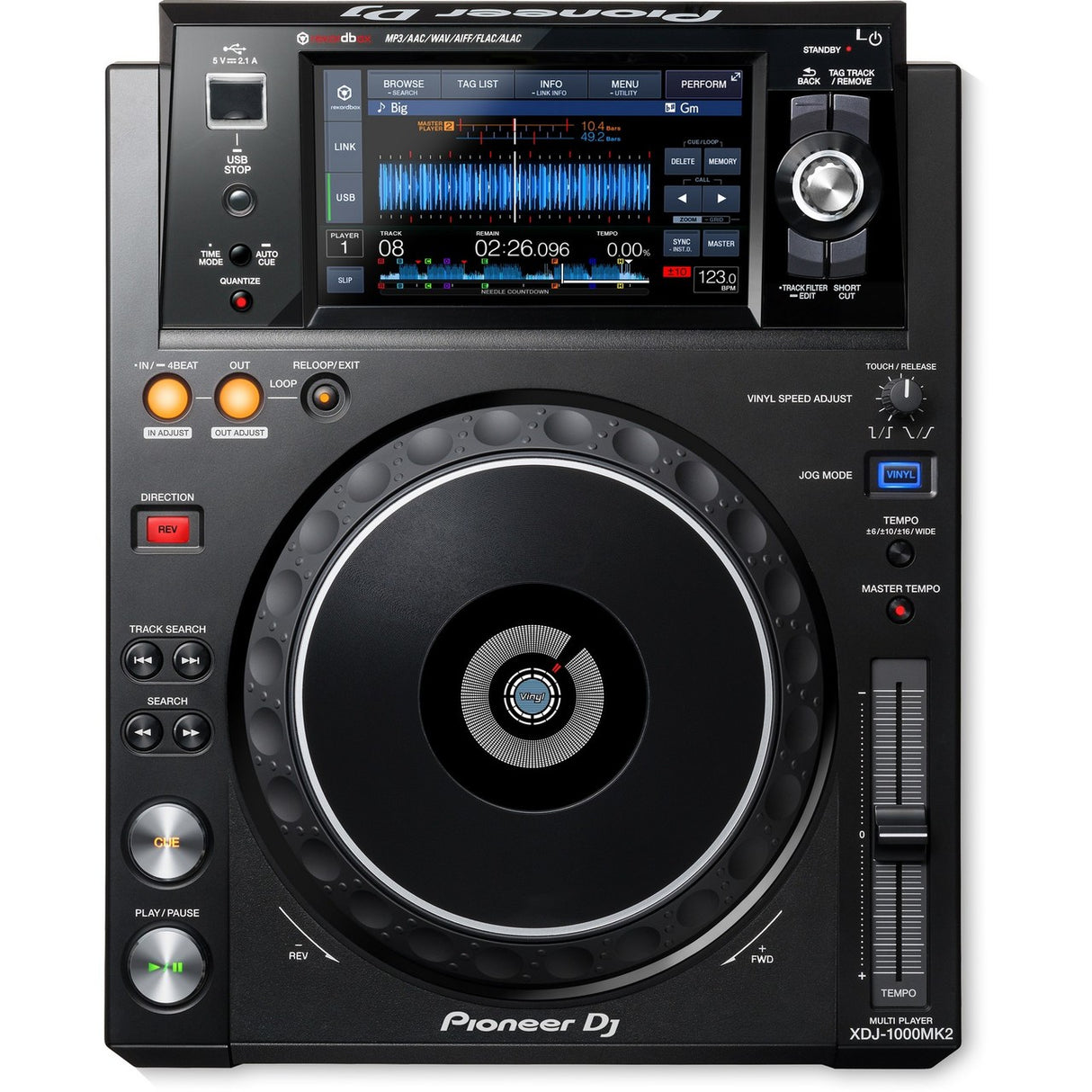 Pioneer XDJ-1000MK2 | LCD Touch Screen Digital Media Player Deck