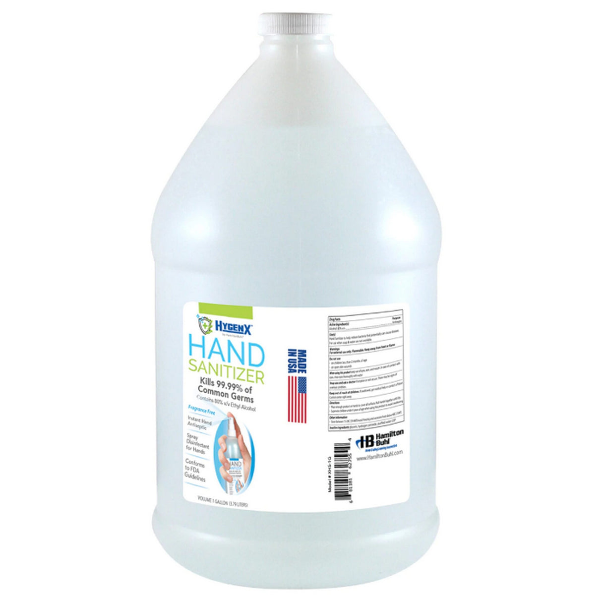 HamiltonBuhl XHS-1G Hand Sanitizer, 1 Gallon