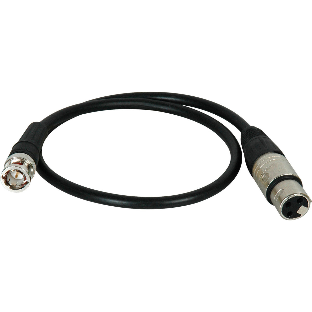 Laird XLF-B-10 Premium Quality 3-Pin XLR Female to BNC Male Timecode Cable, 1 Foot