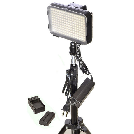 Bescor XT160SB Single Bi-Color LED Light and Battery Studio Kit