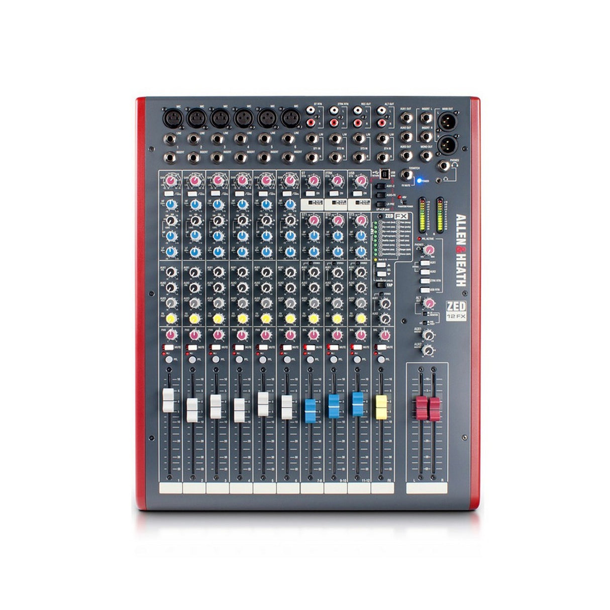 Allen & Heath ZED-12FX Compact Portable 6 Mono 3 Stereo Neutrik XLR Mic 1/4 Inch Channel FX Mixer