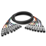 Zaolla ZXL-815 Balanced 8-channel Snake Oyaide XLR3F to XLR3M 15-Foot