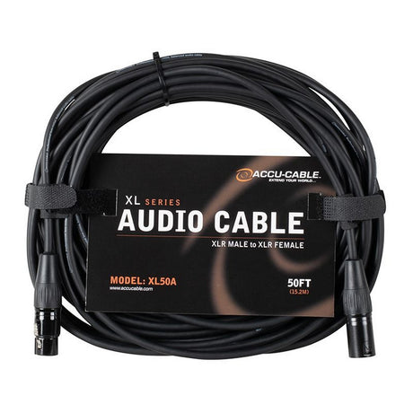 Accu Cable XL50A 50-Foot 3-Pin XLR Male to XLR Female Cable
