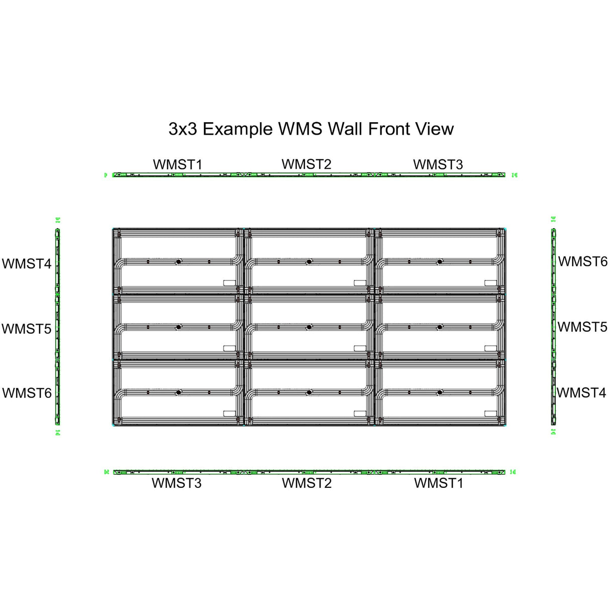 ADJ WMST1 Trim Section #1, Top Left or Bottom Right