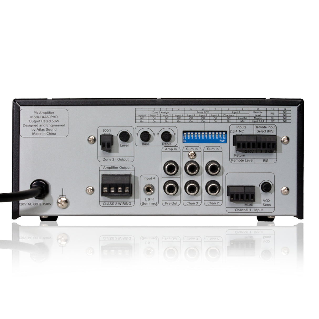 AtlasIED AA50PHD 50W Mixer Amplifier with Push‑Here Diagnostic