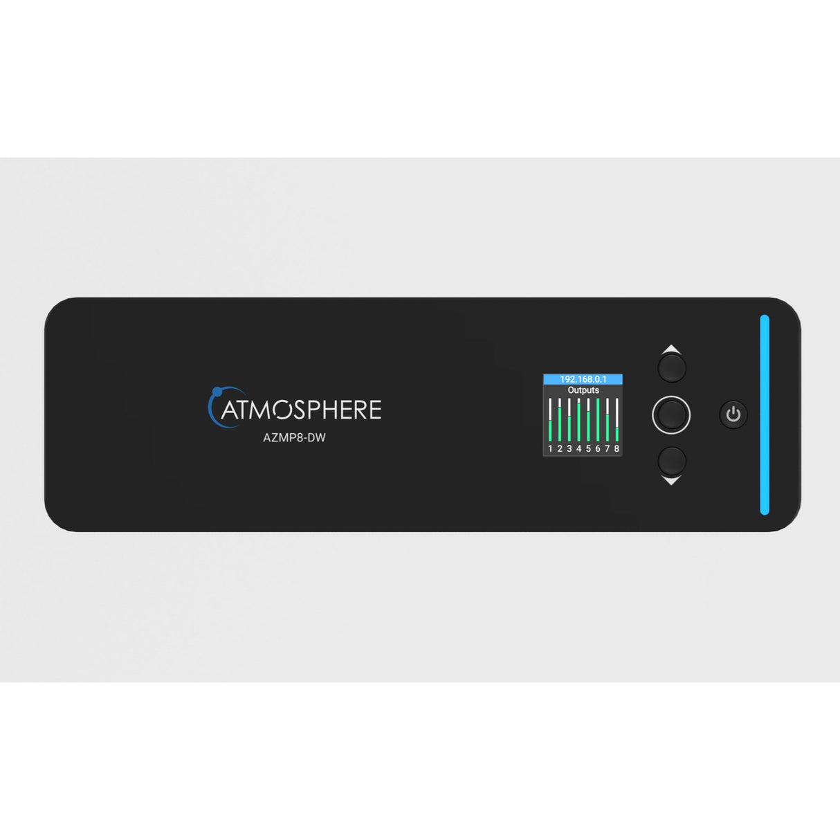 AtlasIED AZMP8-DW Atmosphere 8-Zone Signal Processor with 1200W Amplifier and Dante Networking, Wall-Mount Cabinet