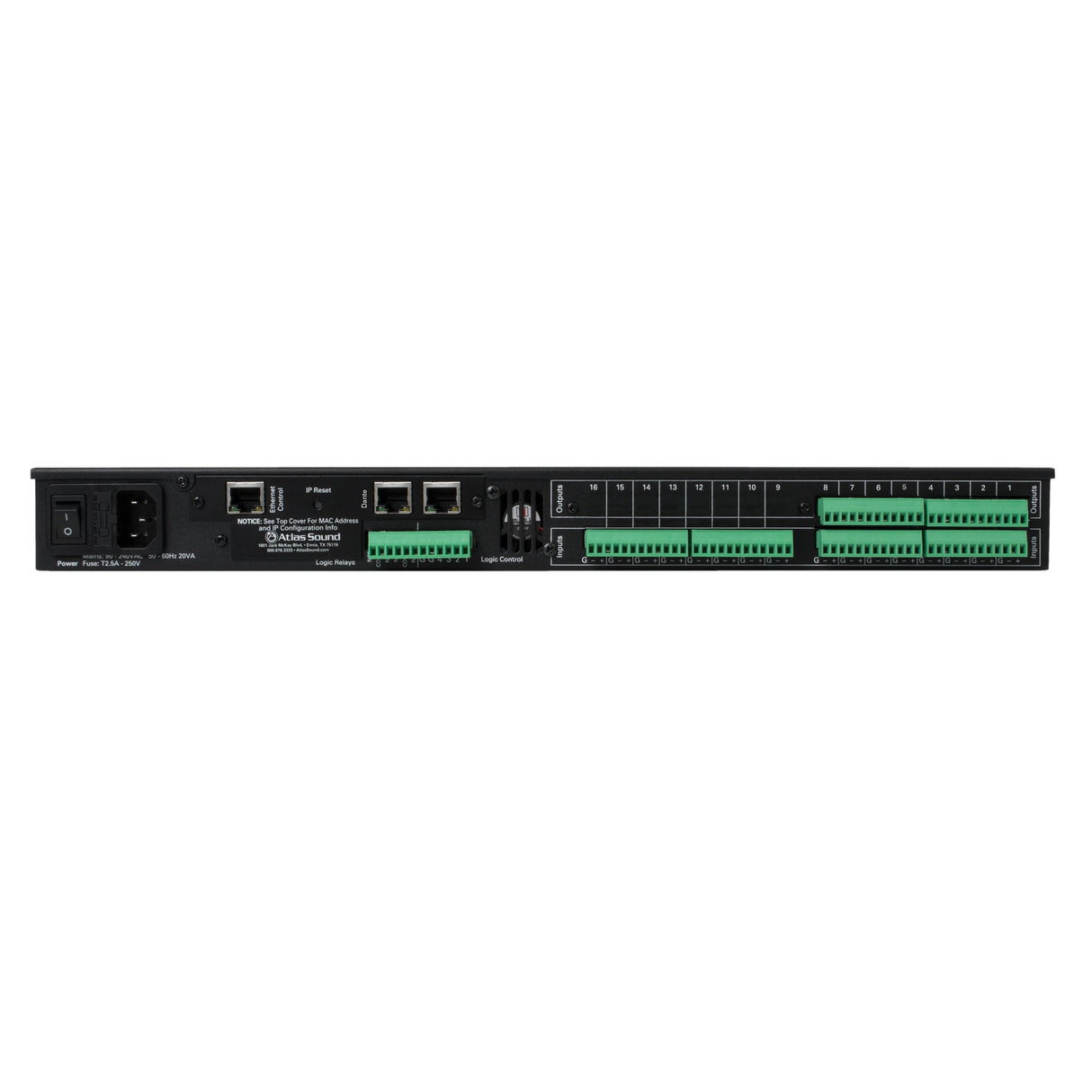 AtlasIED 16x8 I/O Breakout Boxes for BlueBridge DSP Systems