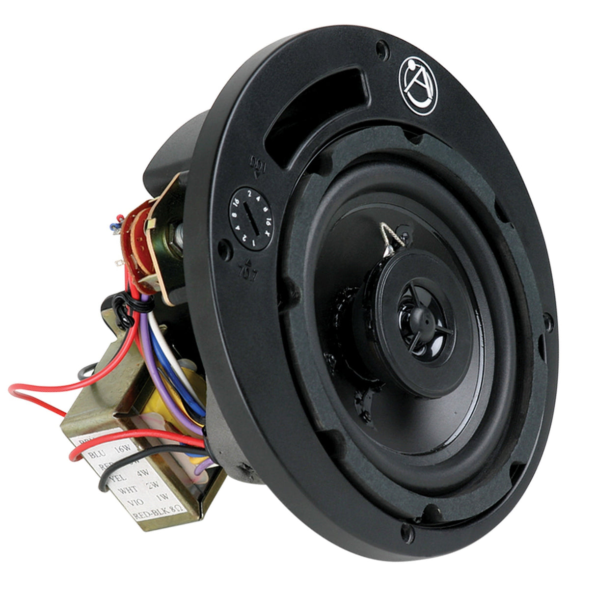 AtlasIED FA42T-6MB 4-Inch In-Ceiling Coaxial Speaker Motorboard Assembly with 16W 70.7V/100V Transformer