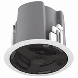 AtlasIED FAP63T-BEGR 6.5-Inch Coaxial In-Ceiling Speaker with 32W 70V/100V Transformer, Ported Enclosure, Safety First Mounting System and Round Black Edgeless Grille, Pair