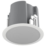 AtlasIED FAP63TUC-W 6.5-Inch Coaxial In-Ceiling Speaker with 32W 70V/100V Transformer, Ported Enclosure, and Safety First Mounting System, UL Certified, Pair