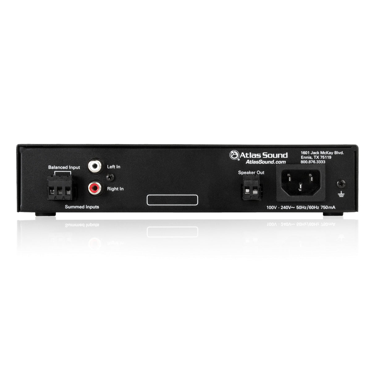 AtlasIED PA40G 40W Single‑Channel 70/100V Power Amplifier, 1RU