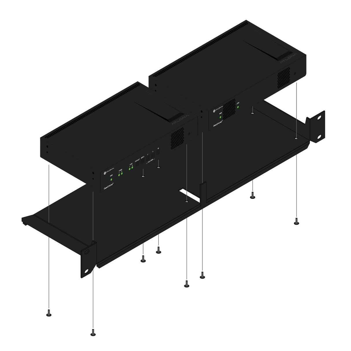 Atlona AT-OMNI-1XX-RACK-1RU Rack Mount Shelf for OmniStream