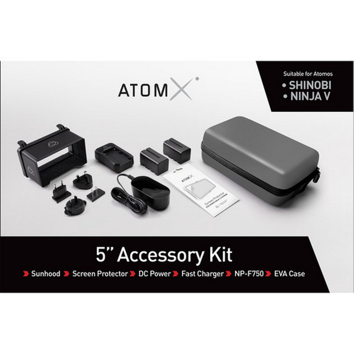 Atomos 5-Inch Accessokit for Shinobi, Shinobi SDI and Ninja V, ATOMACCKT2