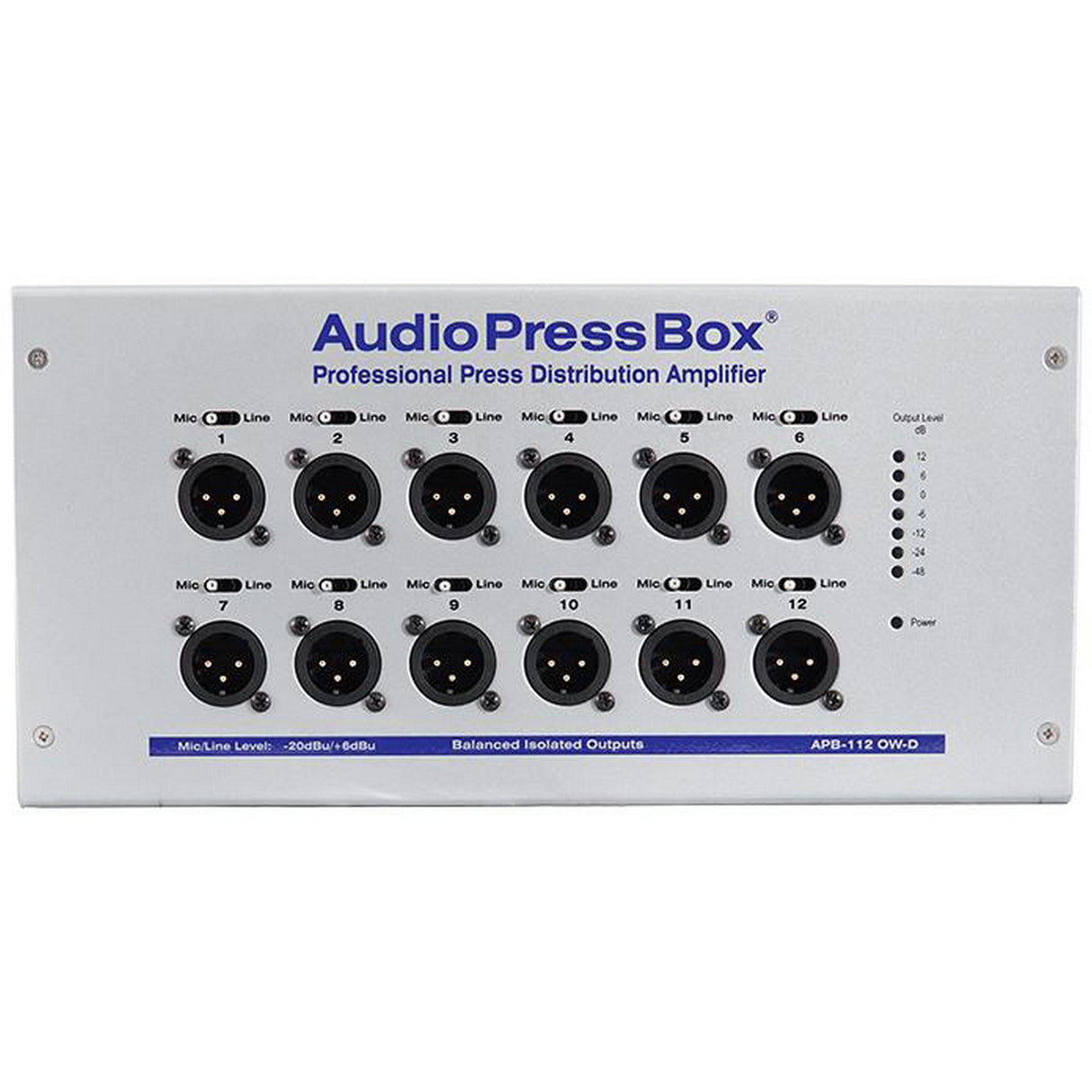 AudioPressBox APB-112-OW-D On-Wall Active 1-Channel Dante Pro Pressbox