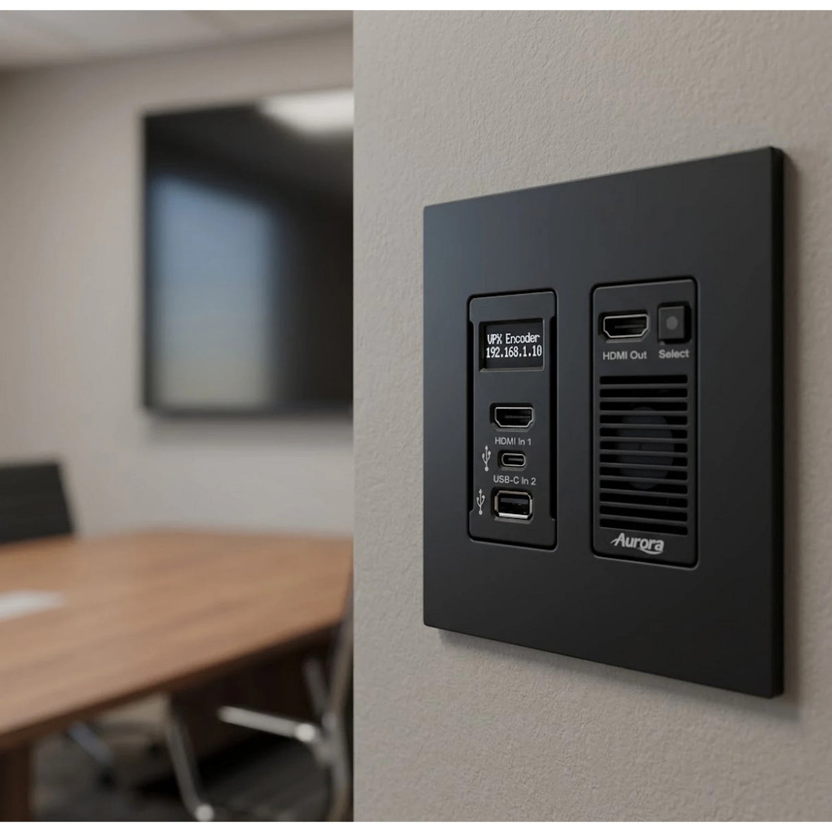 Aurora Multimedia VPX-TC1-WP2-PRO 4K60 AV-over-IP Wall Plate