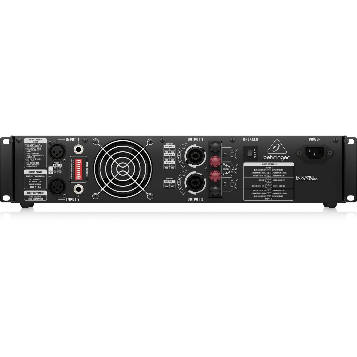 Behringer EP2000 2000W Stereo Power Amplifier with ATR (Accelerated Transient Response) Technology