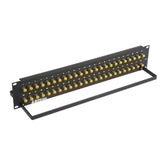 Bittree BH-B224A2B12 12GHz 4K/8K Single-Link BNC Coaxial Bulkhead Patch Panel, 2 x 24 2RU