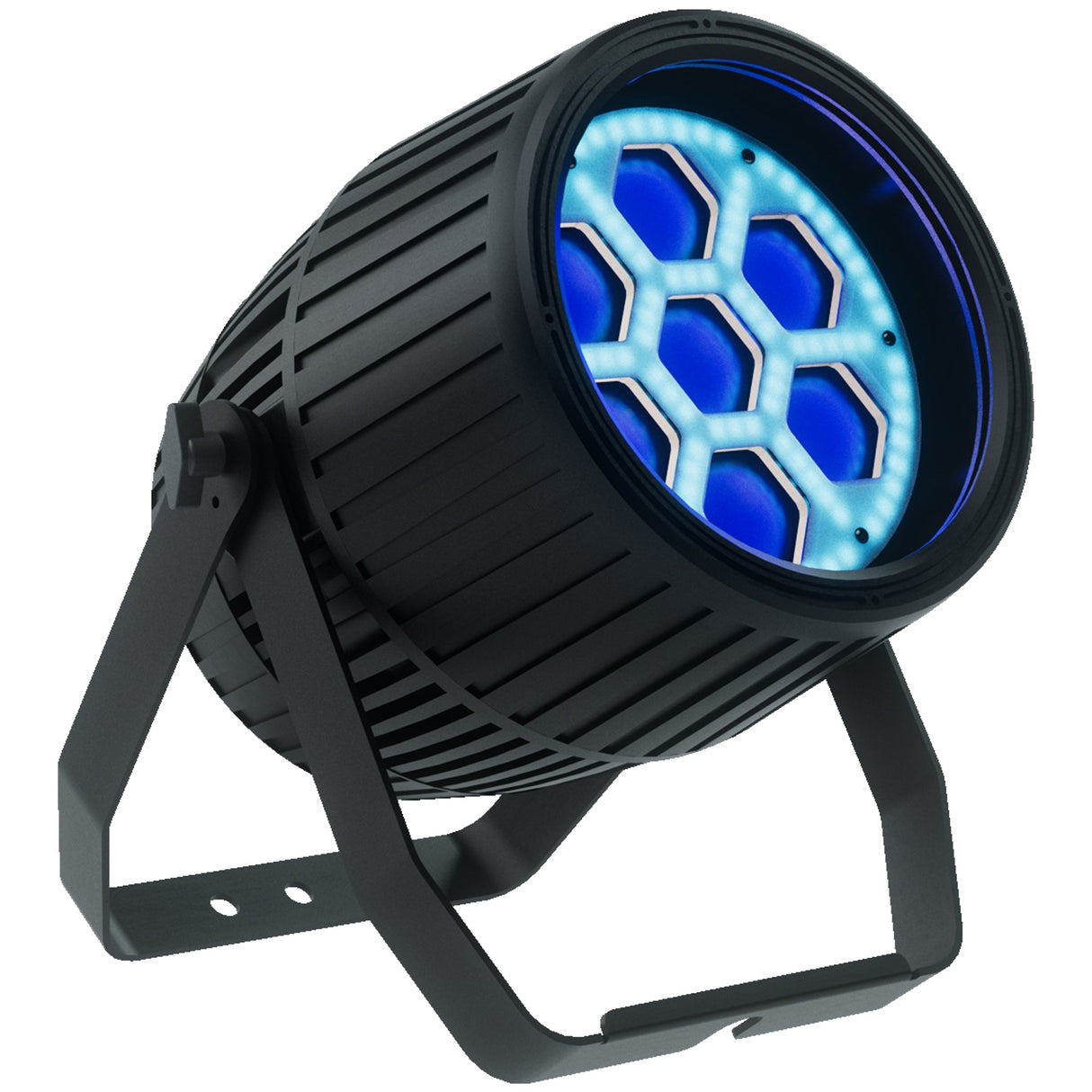 Blizzard Lighting Motif Settelenti RGBA 7x 40W 4-In-1 RGBA IP65 LED Wash Fixture with Zoom, Black