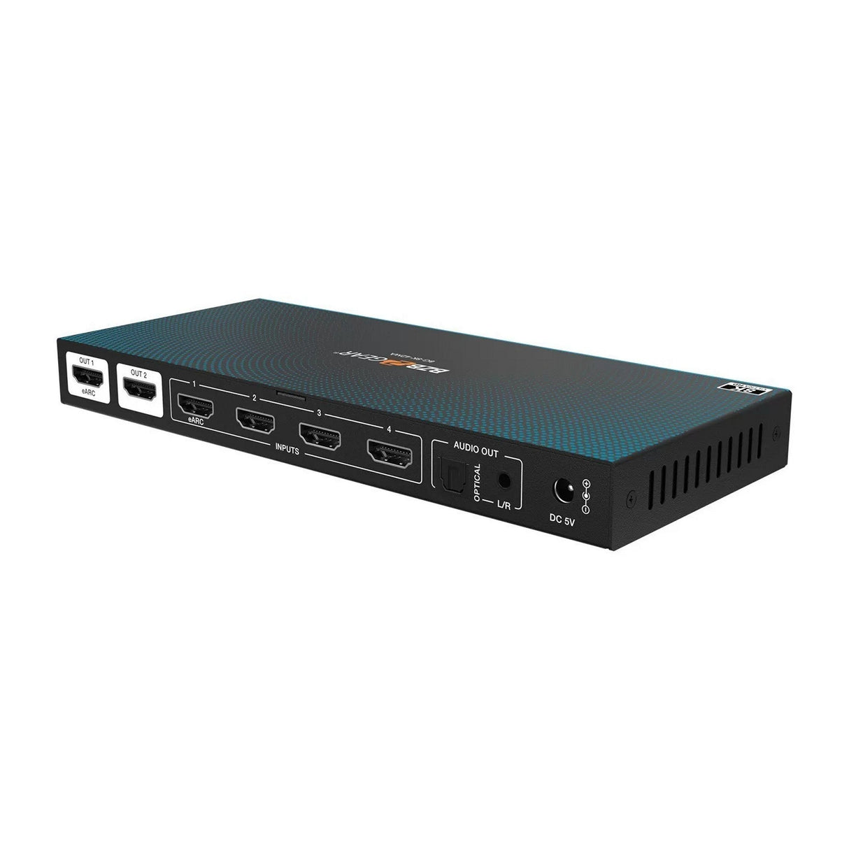 BZBGEAR BG-8K-42MA 4×2 8K UHD HDMI 2.1 Matrix Switcher with Audio De-embedder