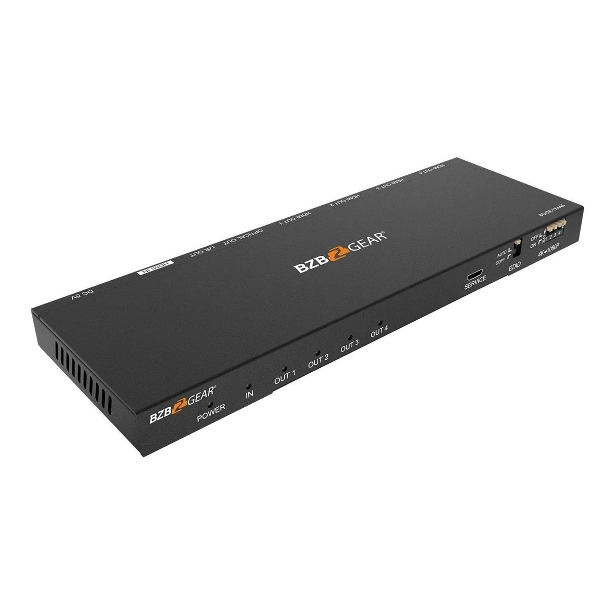 BZBGEAR BG-DA-1X4AS 4-Port 4K 60Hz HDMI Splitter with Down-Scaler