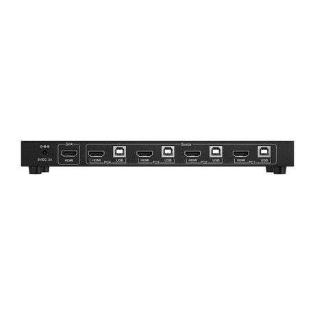 BZBGEAR BG-UHD-KVM41A 4x1 4K UHD KVM Switcher with USB2.0 Ports for Peripherals and Audio Support