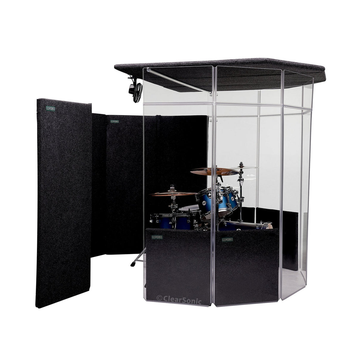 ClearSonic IPB IsoPac B Portable Drum Isolation Booth, 50-60% Volume Reduction