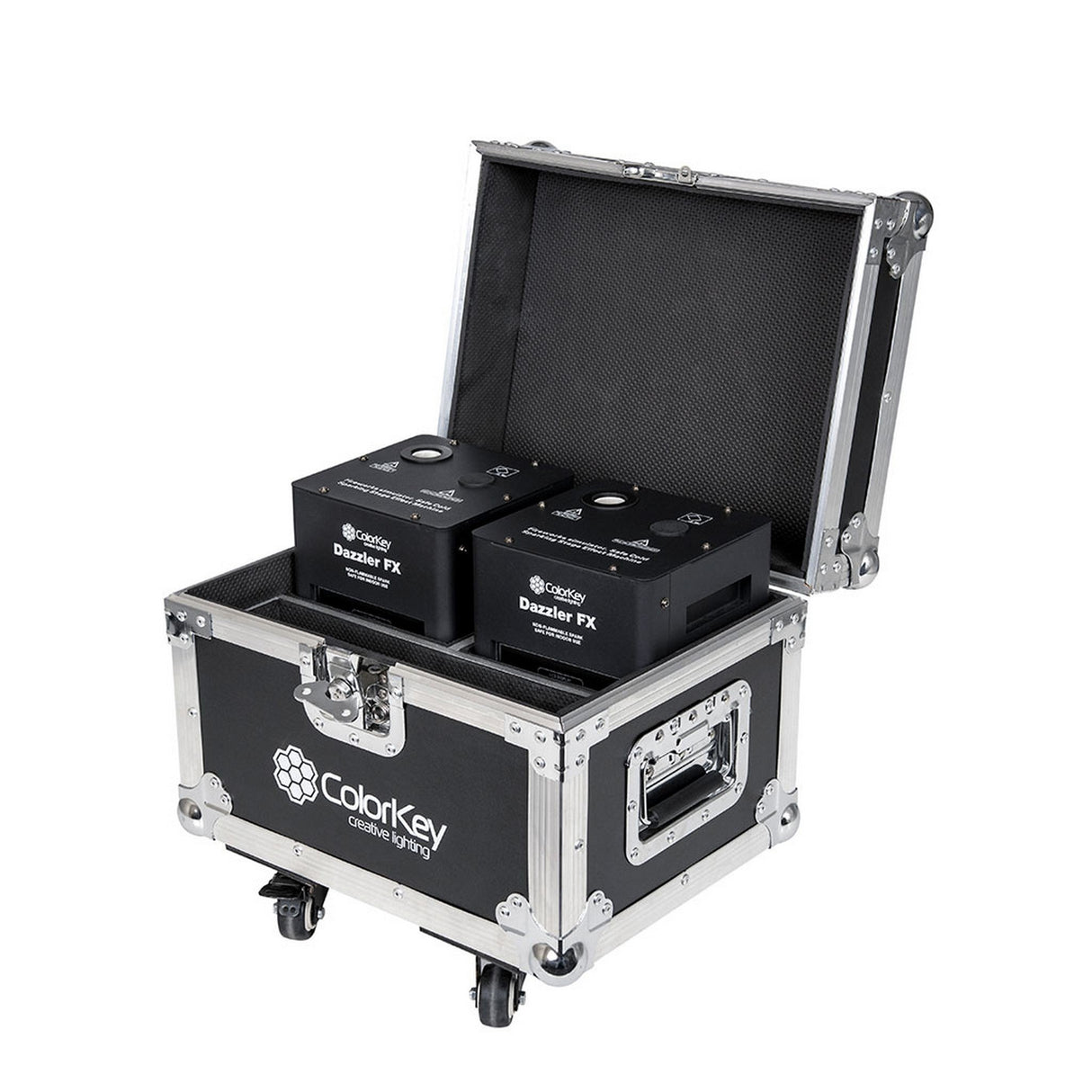 ColorKey Dazzler FX Cold Spark Machine 2-Pack Bundle with Flight Case