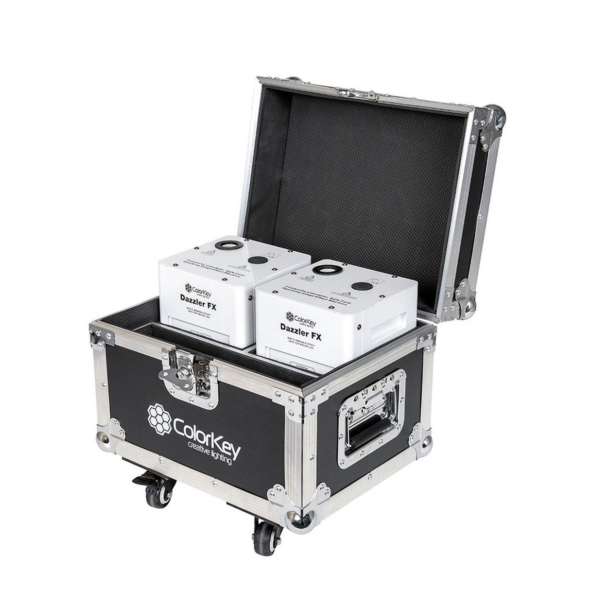 ColorKey Dazzler FX Cold Spark Machine 2-Pack Bundle with Flight Case