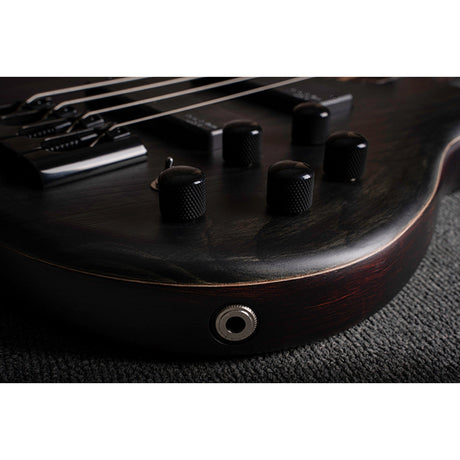 Cort B5 Element 5 String Bass Guitar, Transparent Black