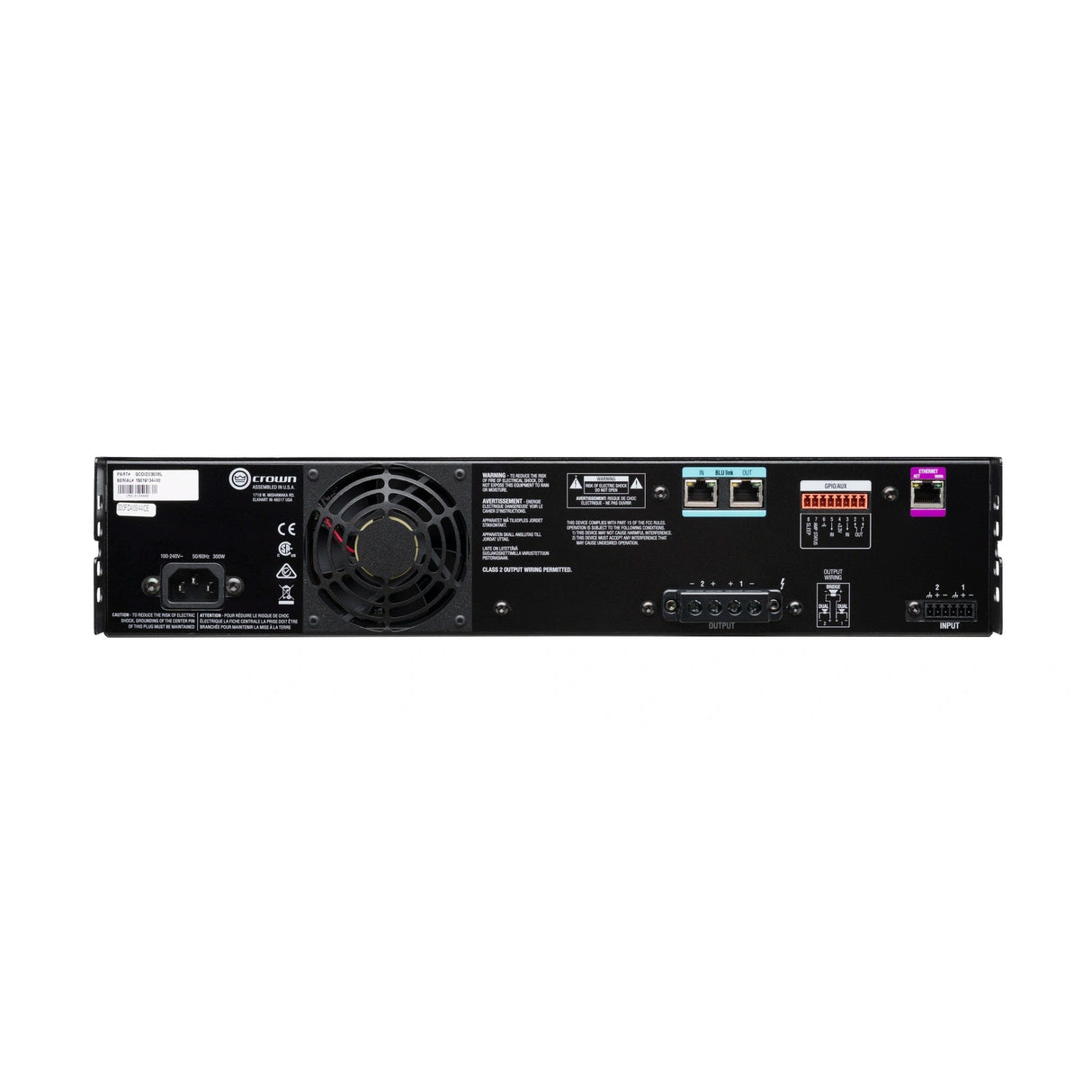 Crown CDi2x300 300W 2-Channel Analog Power Amplifier