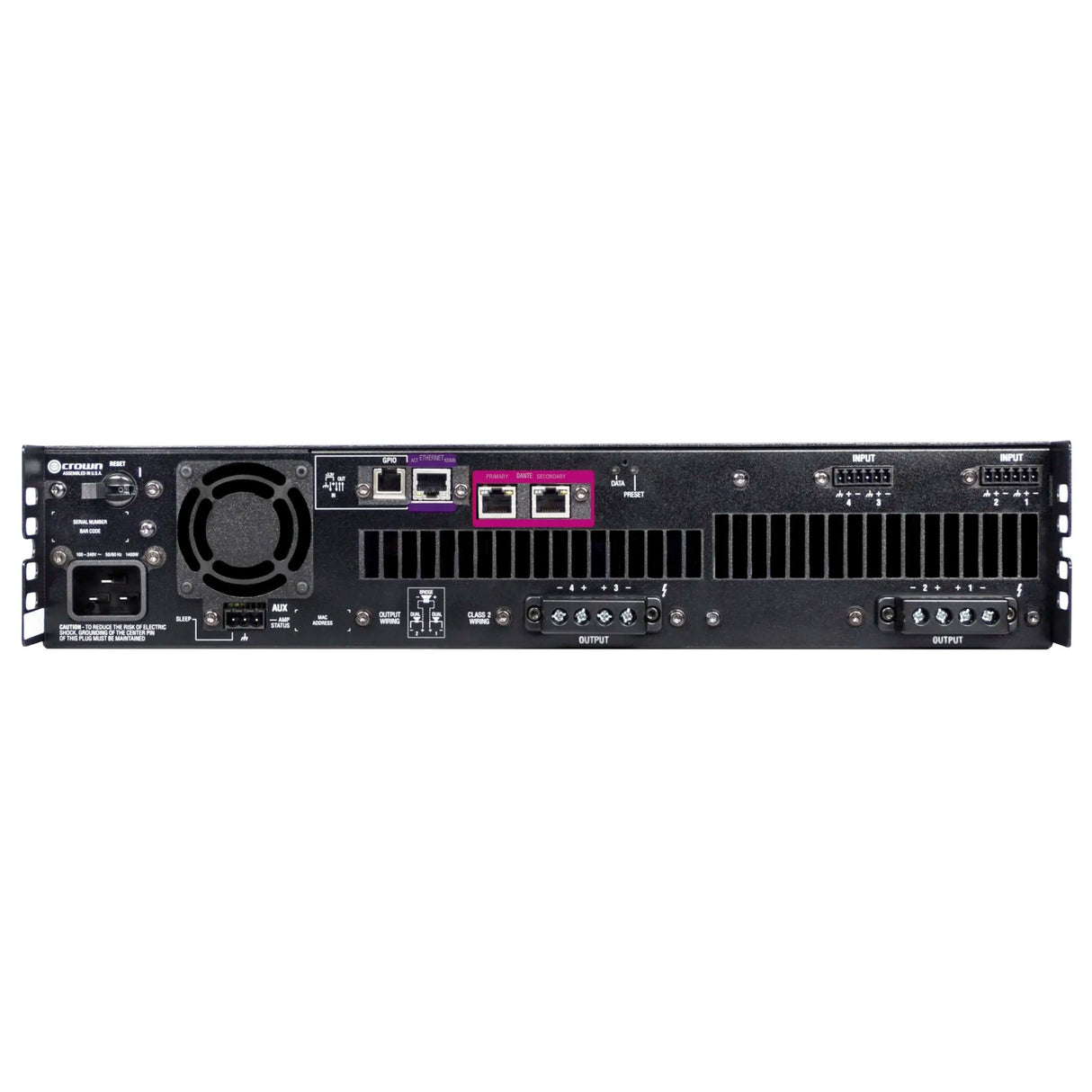 Crown DCi4x1250DA 1250W 4-Channel Power Amplifier with Dante