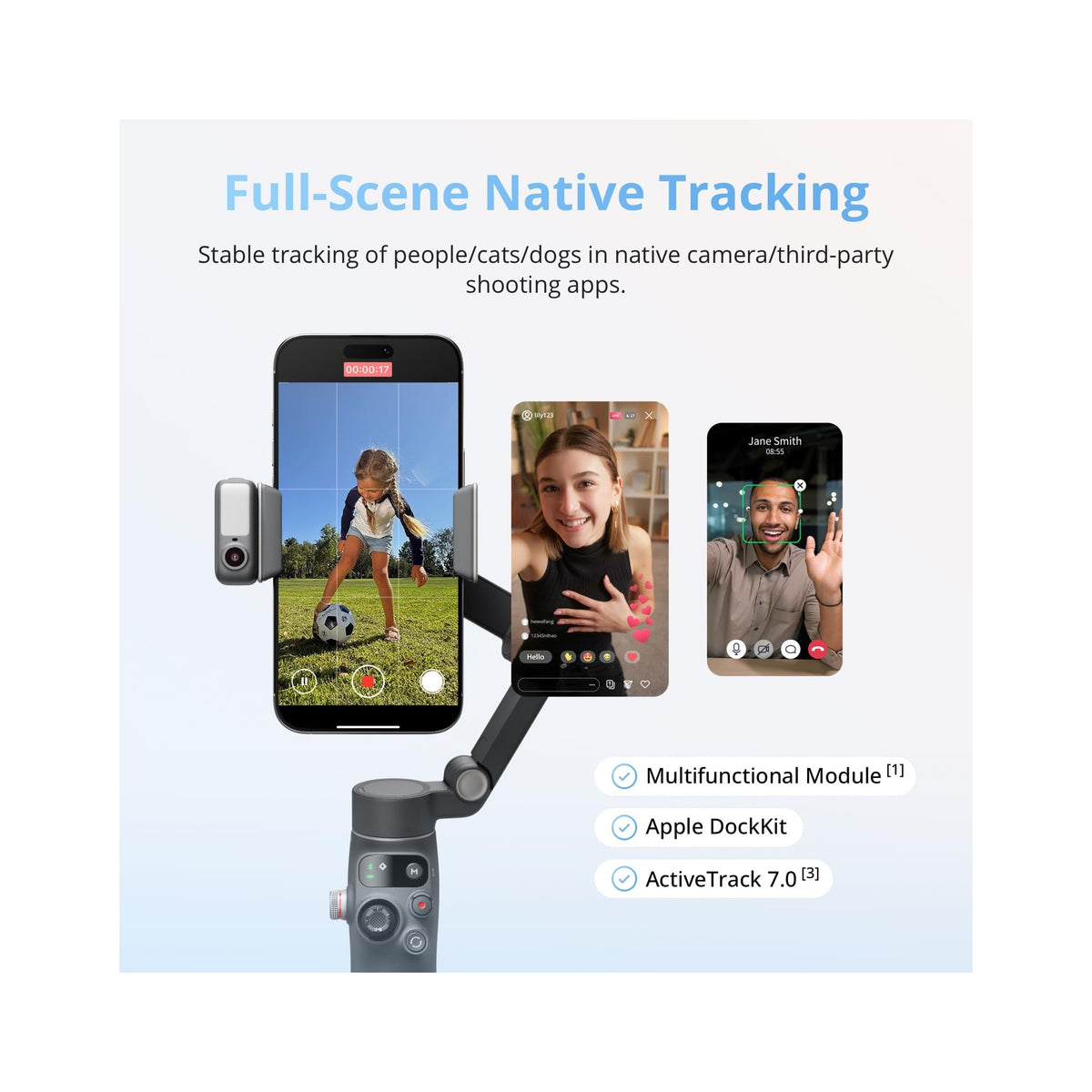 DJI Osmo Mobile 8 3-Axis Smartphone Gimbal Stabilizer with Tracking Module