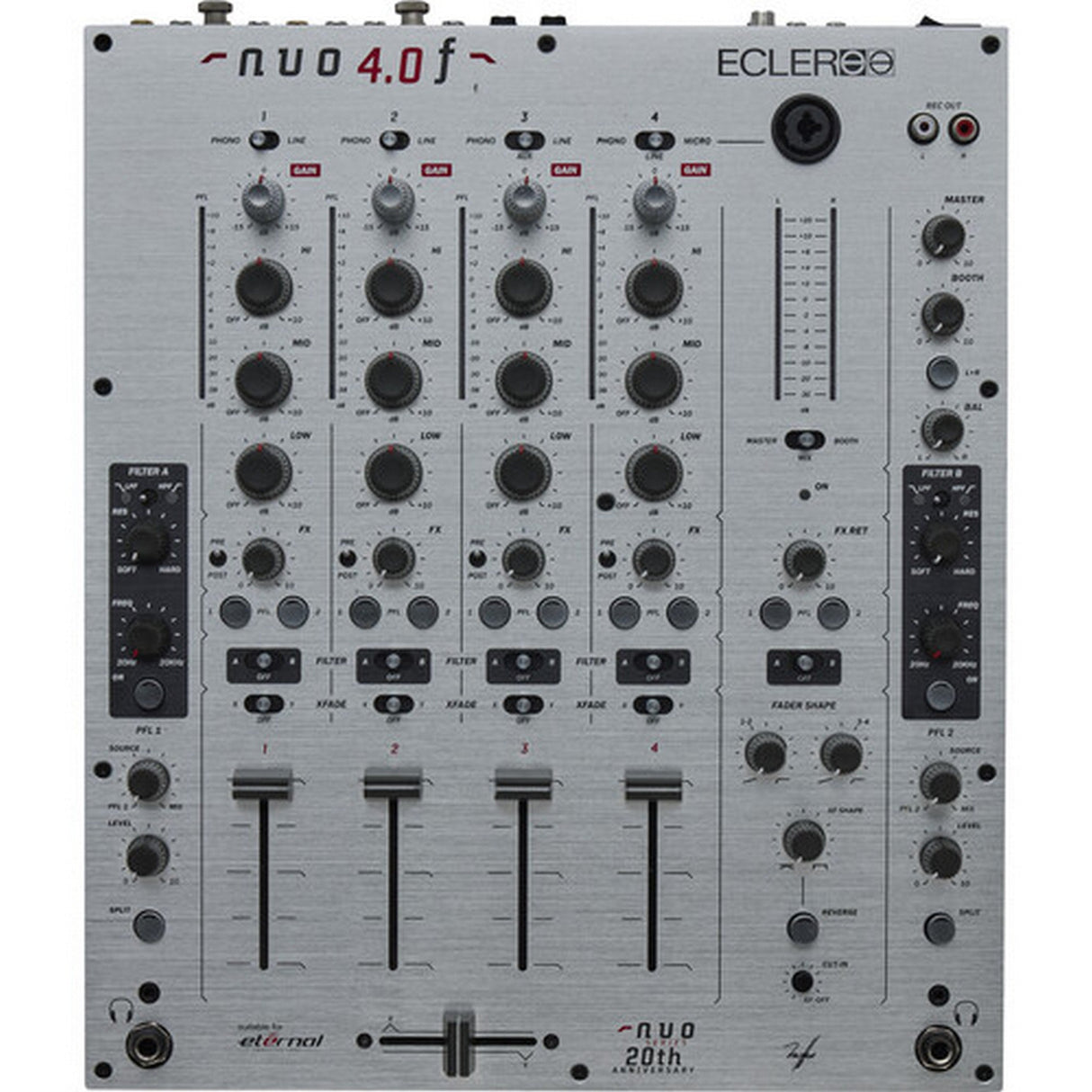 Ecler NUO4.0F 4-Channel Analog DJ Mixer