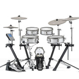 EFNOTE 3 Acoustic Designed Electronic Drum Set, White / Sparkle