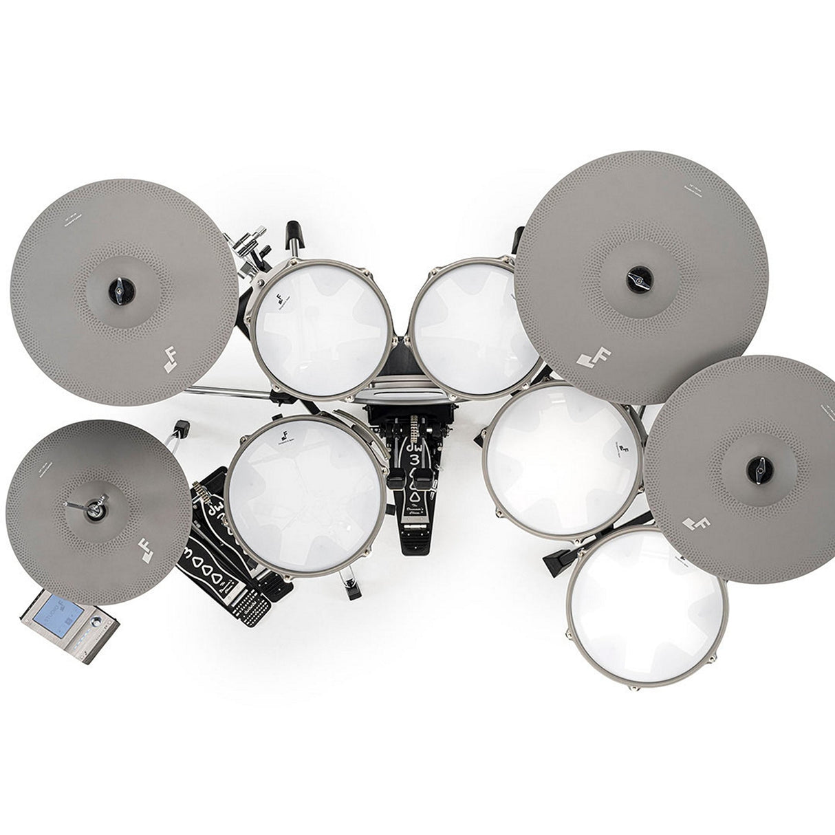 EFNOTE 3X Acoustic Designed Electronic Drum Set, Black Oak Wrap