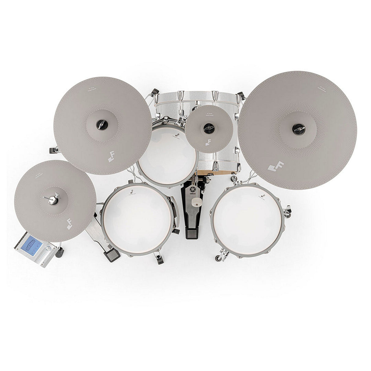 EFNOTE 5 Acoustic Designed Electronic Drum Set, White / Sparkle