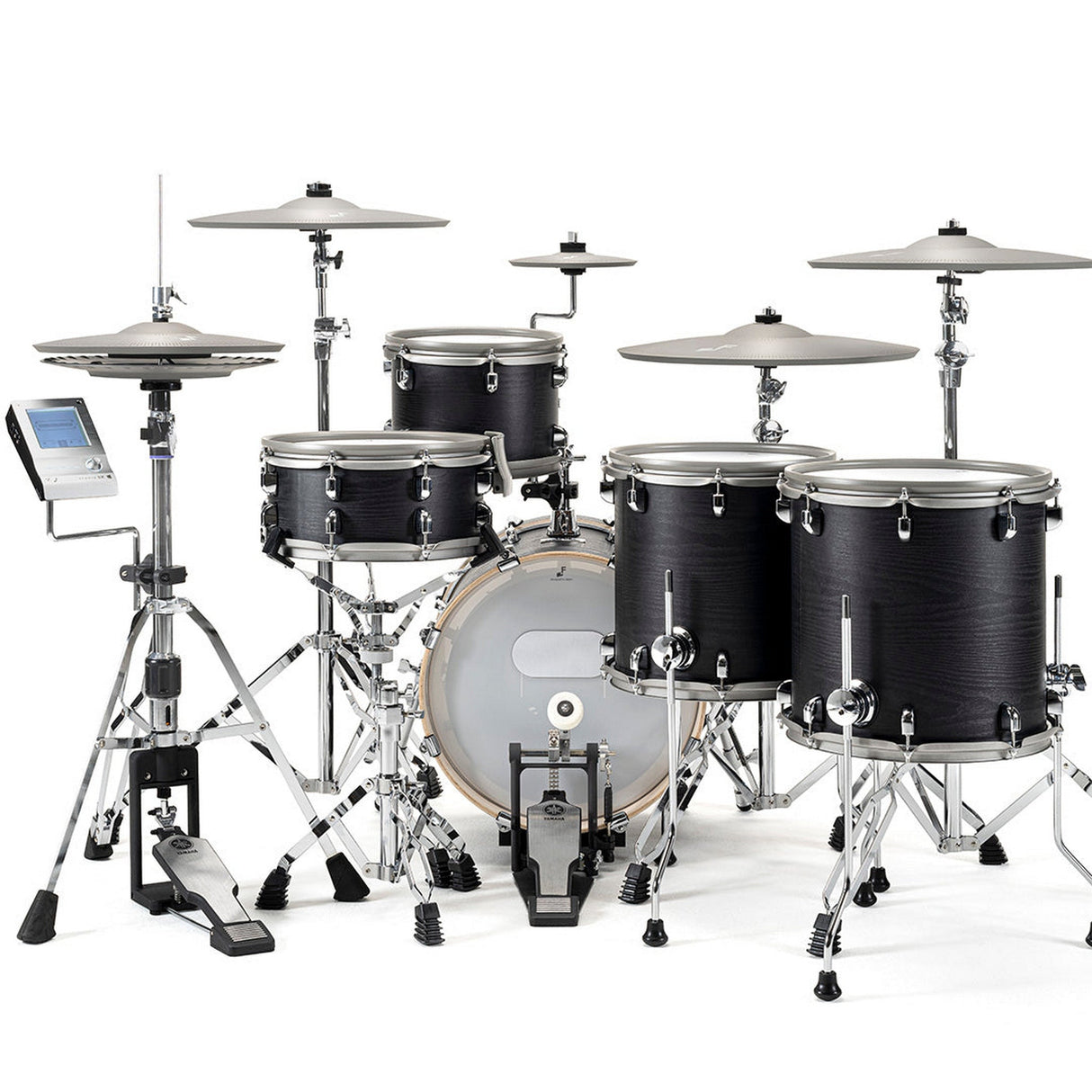 EFNOTE 5X Acoustic Designed Electronic Drum Set, Black Oak Wrap Finish