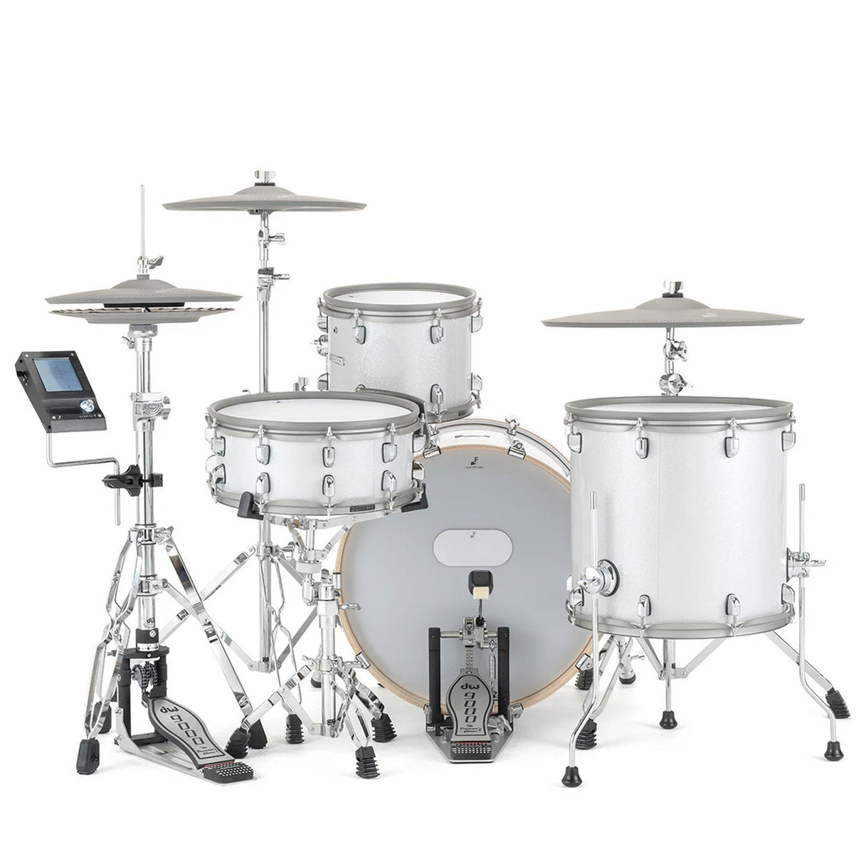 EFNOTE 7 Acoustic Designed Electronic Drum Set, White Sparkle Finish