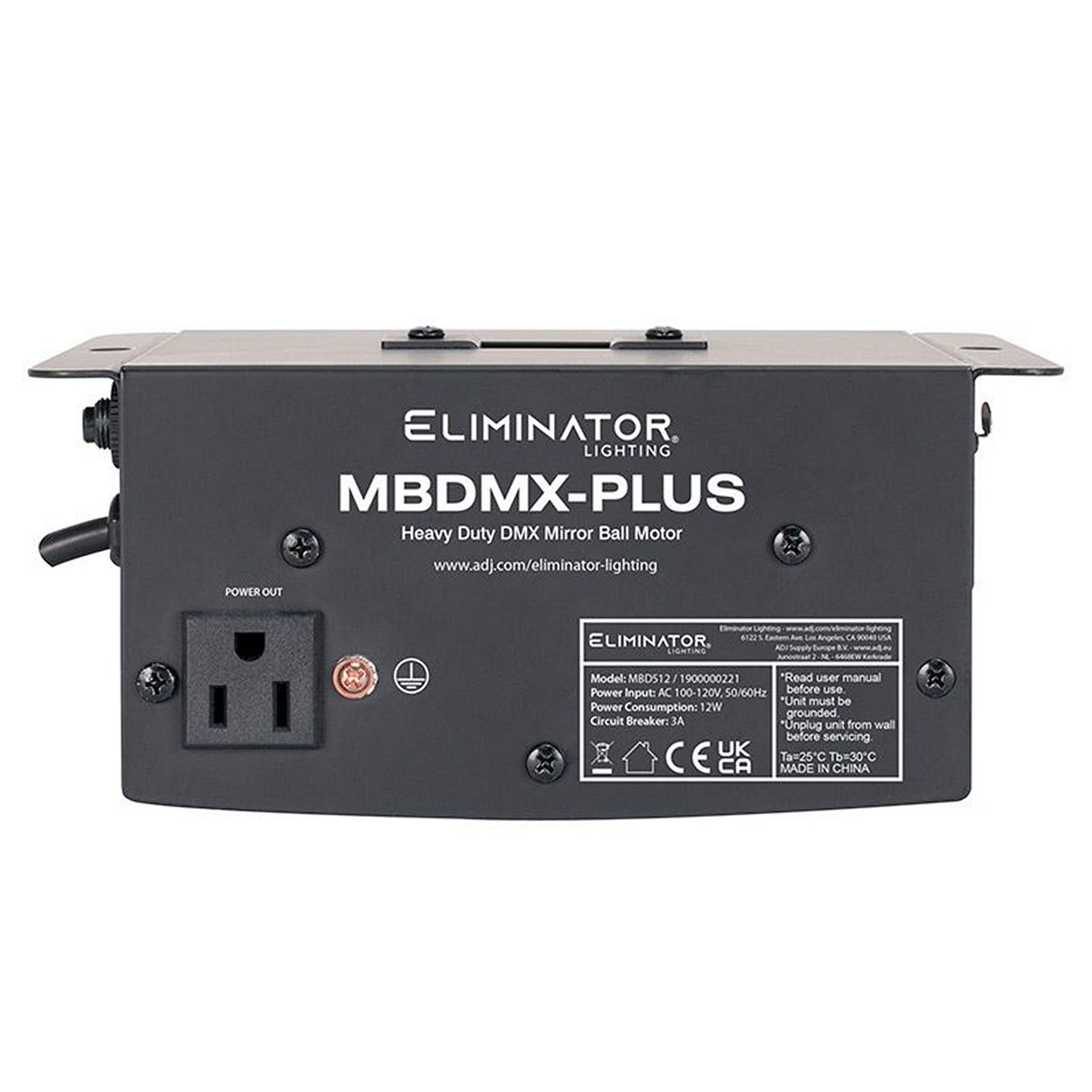 Eliminator Lighting MBDMX-PLUS Heavy Duty DMX Mirror Ball Motor