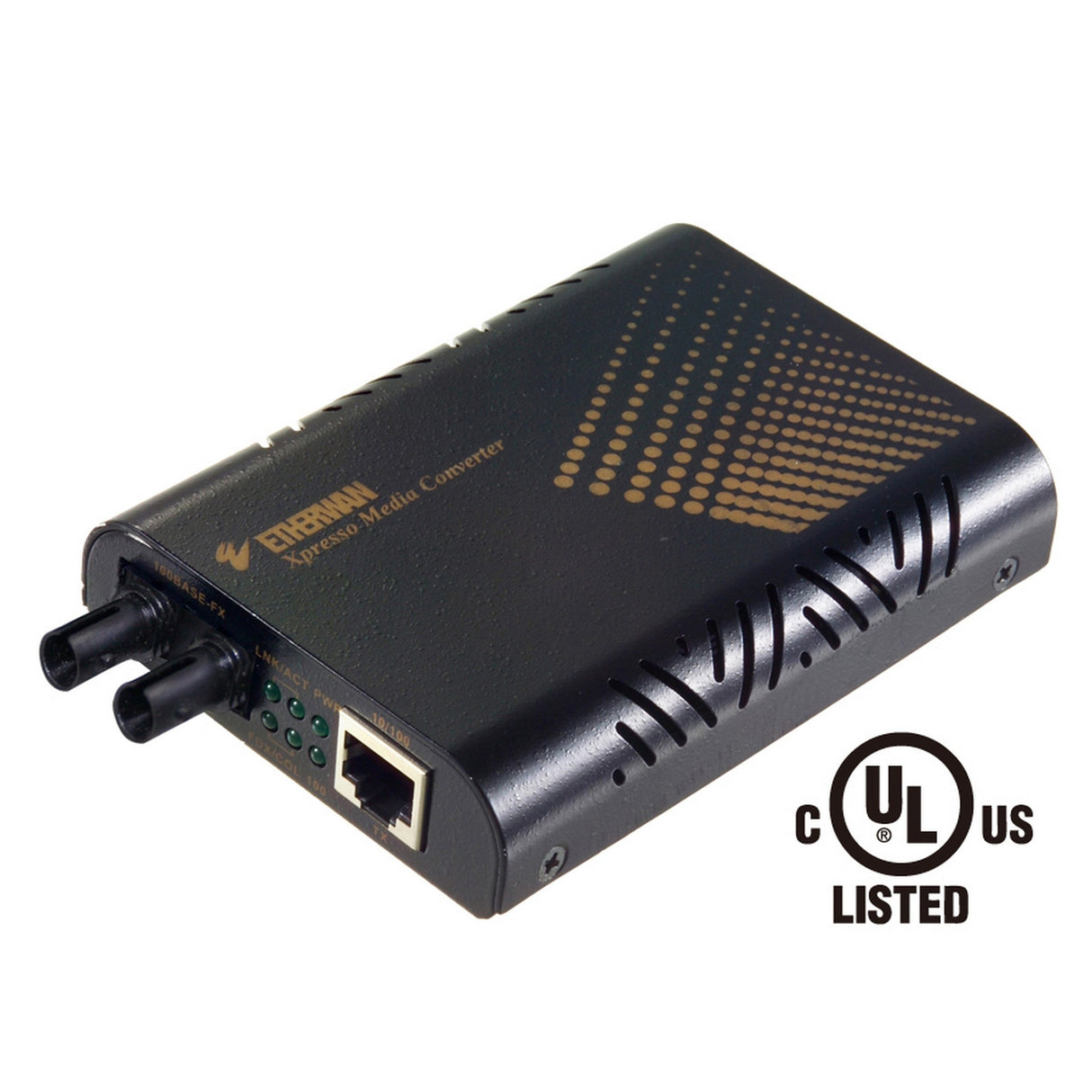 EtherWAN EL100T10/100BASE-TX to 100BASE-FX Multi Mode ST, 2KM Media Converter