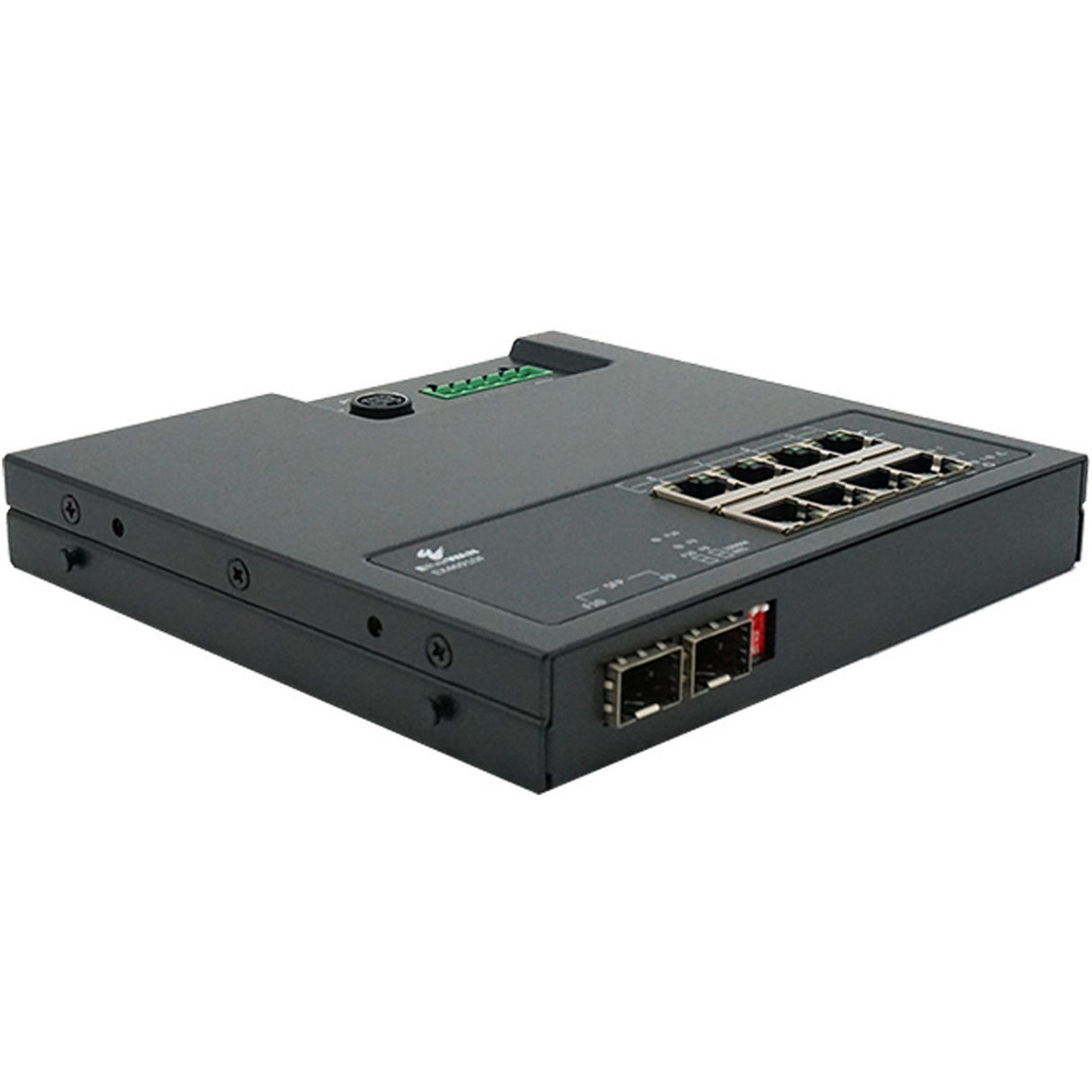 EtherWAN EX46910F Hardened Unmanaged 8-Port Gigabit PoE and 2-Port Gigabit SFP Ethernet Switch