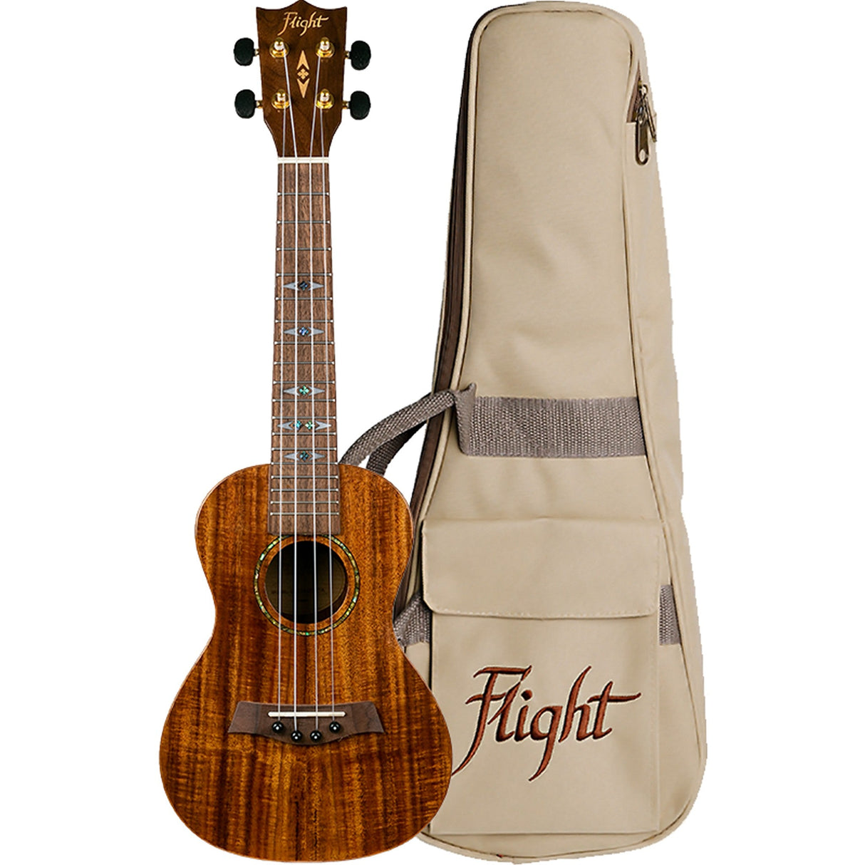 Flight DUC445 Glossy Acacia Concert Ukulele