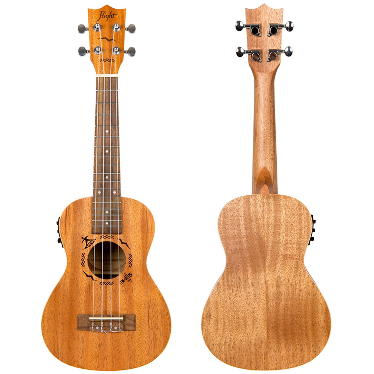 Flight DUC523CEQ Mahogany Electro Acoustic Concert Ukulele