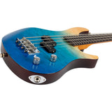 Flight TBL Transparent Blue Solid Body Mini Bass