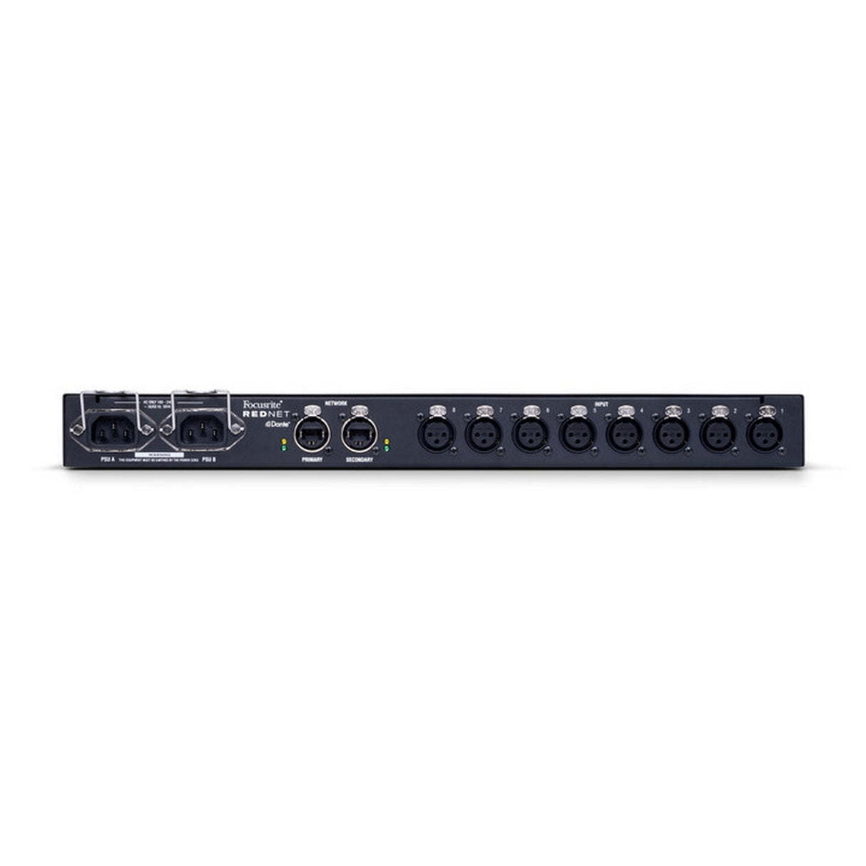 Focusrite RedNet MP8R 8-Channel Remote Controlled Microphone Preamplifier and A-D Converter for Dante, 1RU
